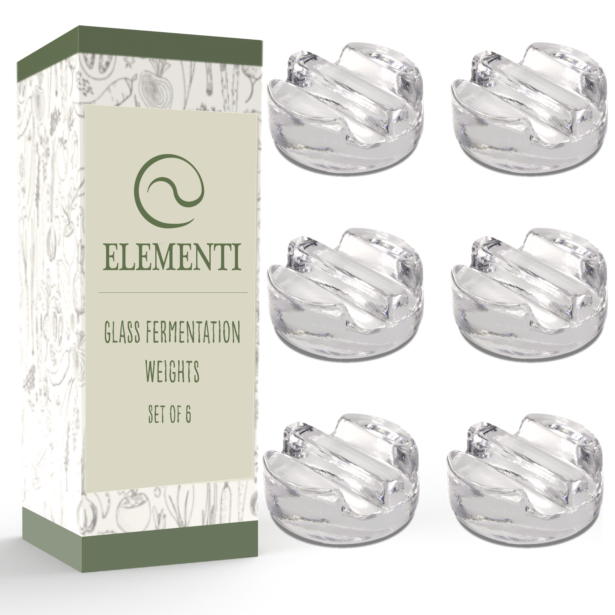 Elementi Fermentation Weights Bar Handle Set of 6