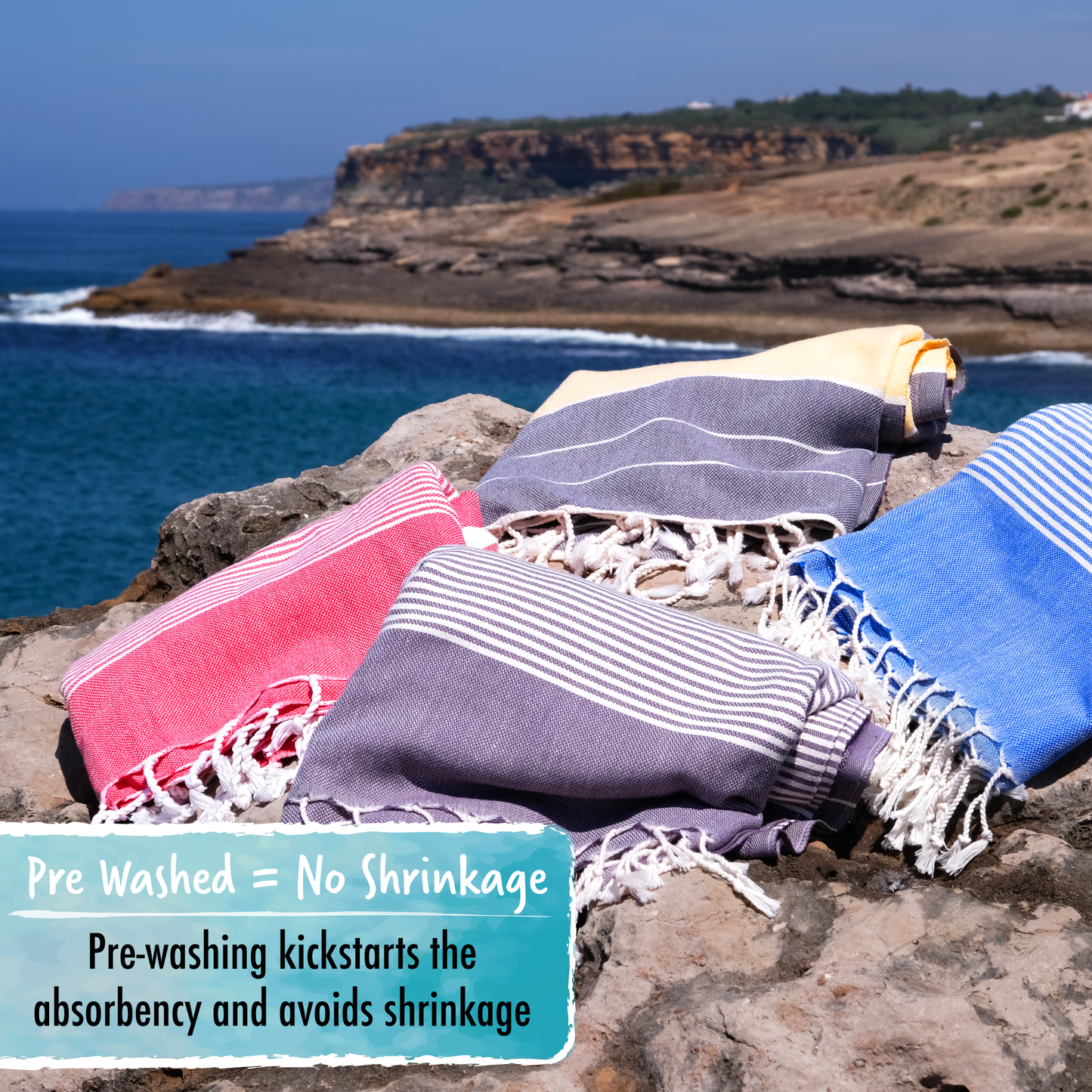 Elementi Turkish Beach Towel by SunSpun Linens (Red)