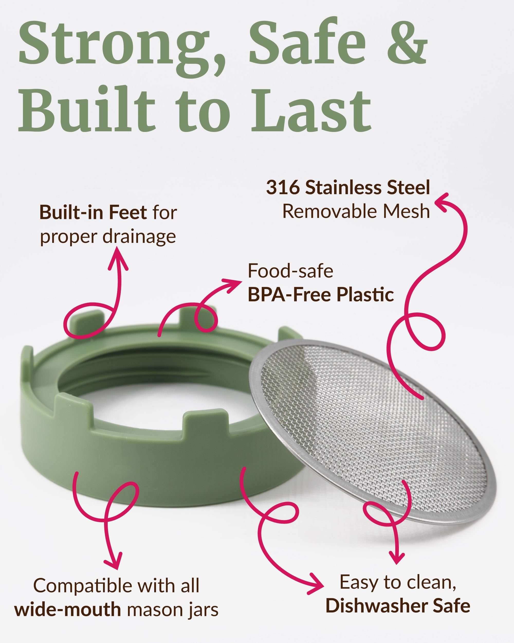 Elementi Sprouting Lids - Set of 2