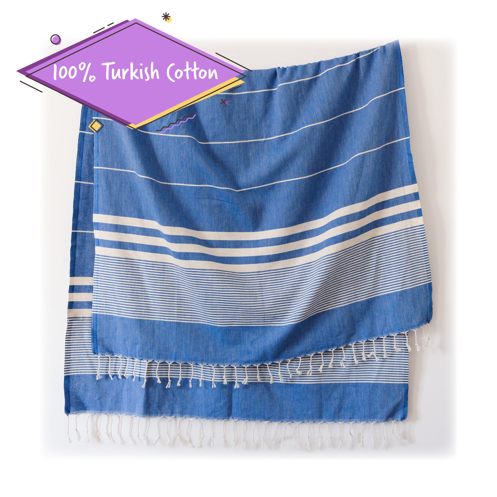 SunSpun Turkish Beach Towel (Blue)