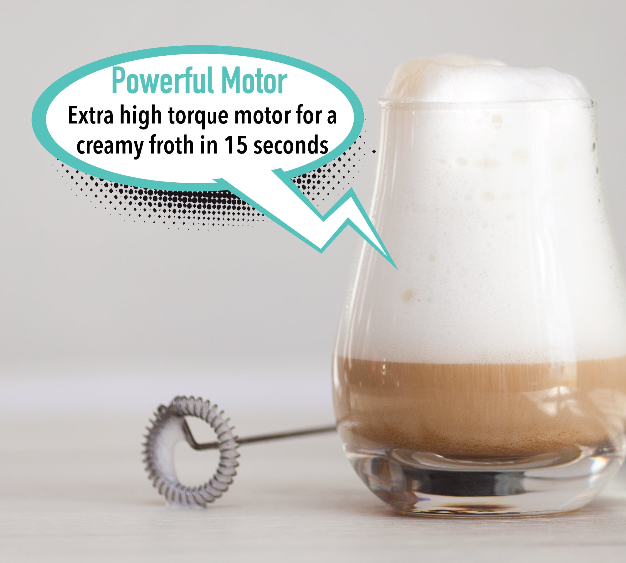 Elementi Handheld Milk Frother (Ultra Black)