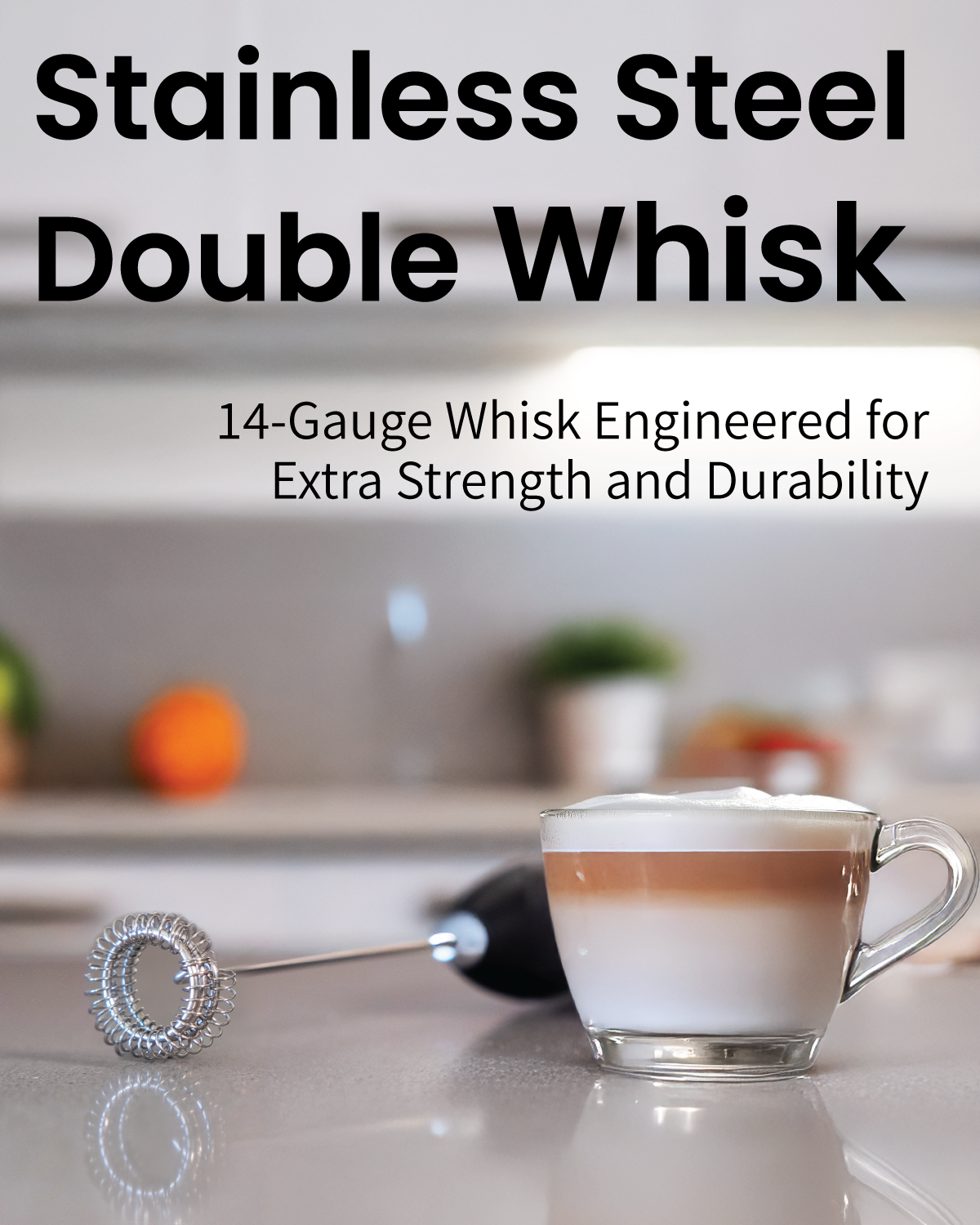 Elementi Handheld Milk Frother Double Whisk (Mint Green)