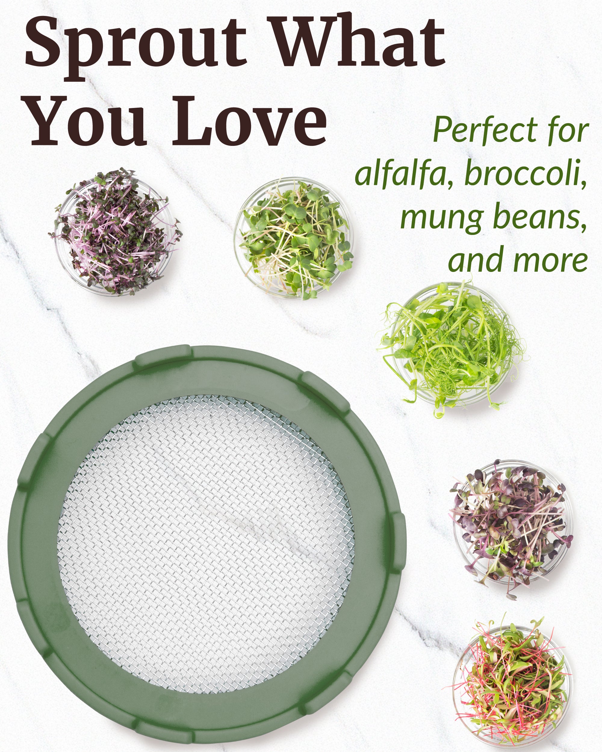 Elementi Sprouting Lids - Set of 4