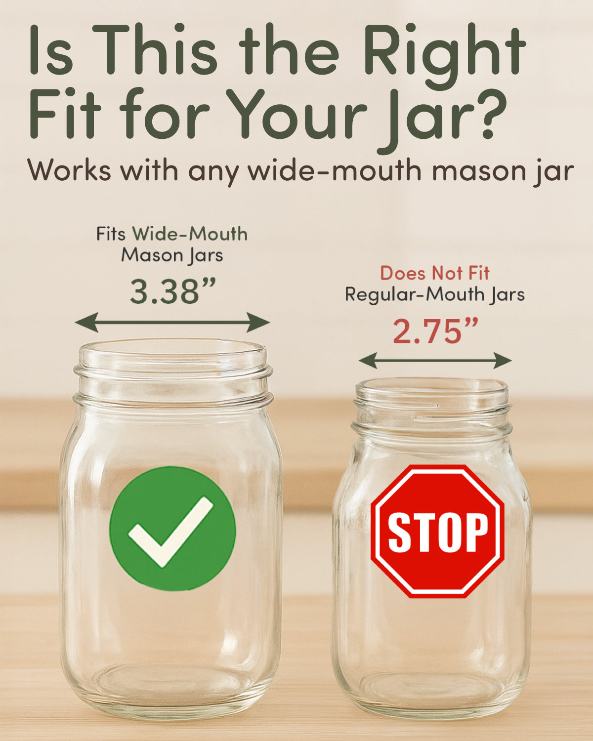 Elementi Mason Jar Fermentation Kit - Easy to Use Sauerkraut, Kimchi & Pickling Kit - Airlocks for Fermenting Jar - 4 Wide Mouth Fermentation Lids, 4 Glass Fermenting Weights & Wooden Tamper