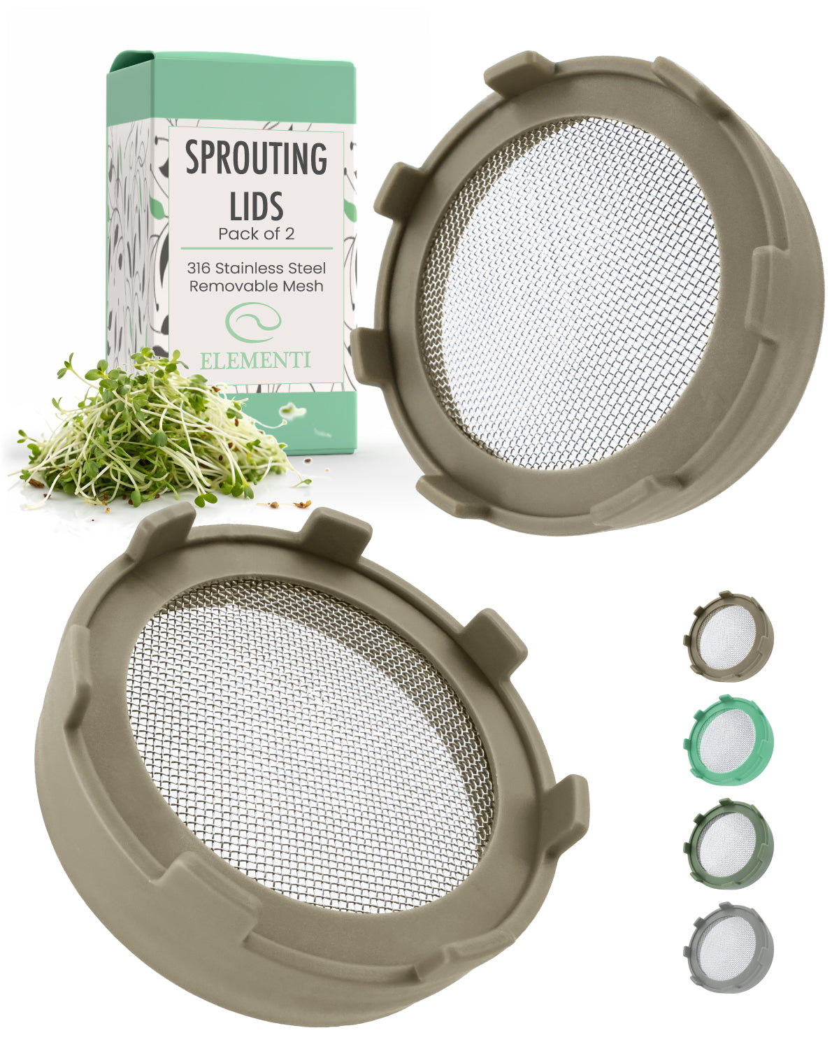 Elementi Sprouting Lids