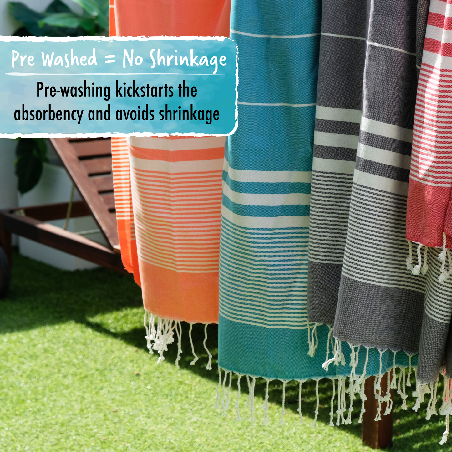 Elementi Turkish Beach Towel by SunSpun Linens (Grey)