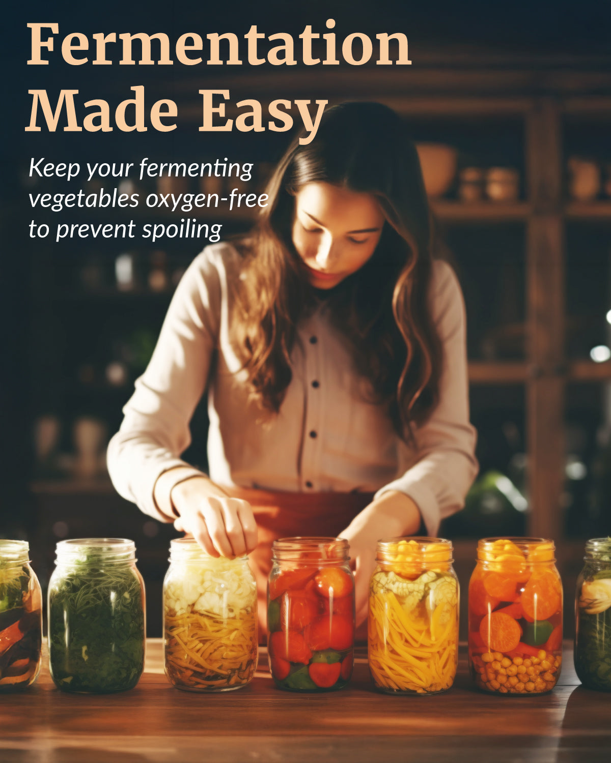 Elementi Fermentation Lids Set of 4 (Multicolor)