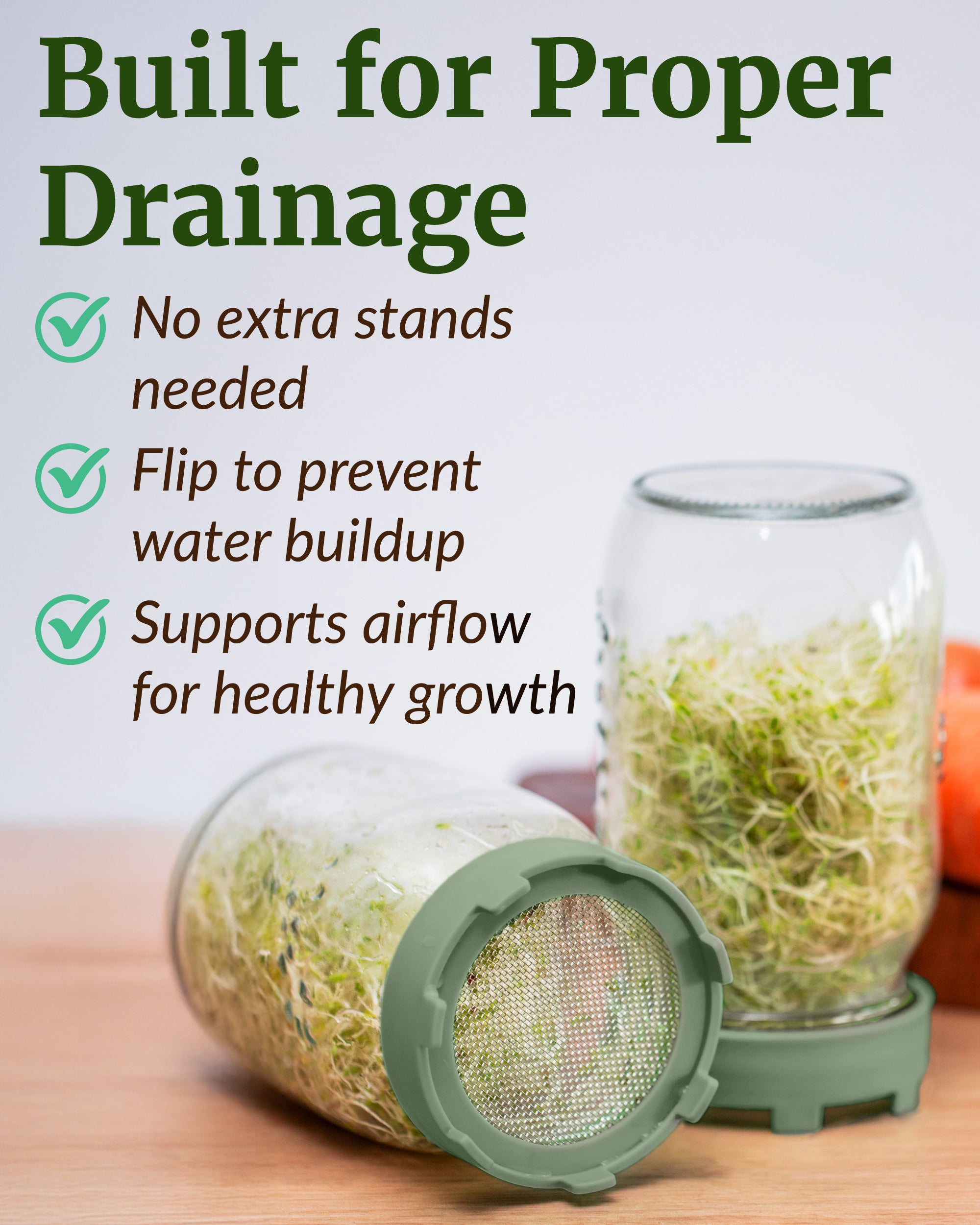 Elementi Sprouting Jar Kit - Set of 2