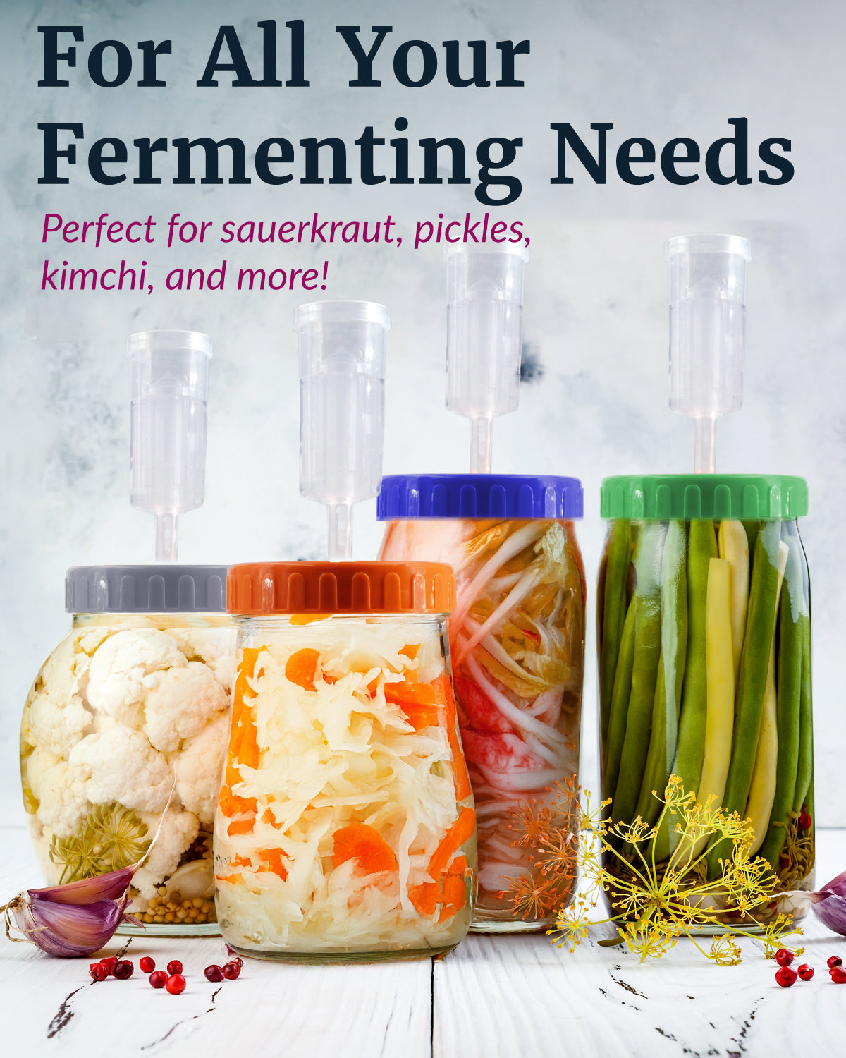 Elementi Fermentation Kit Easy Grip - Set of 4