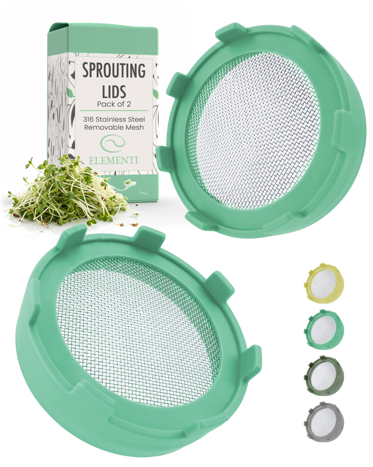 Elementi Sprouting Lids