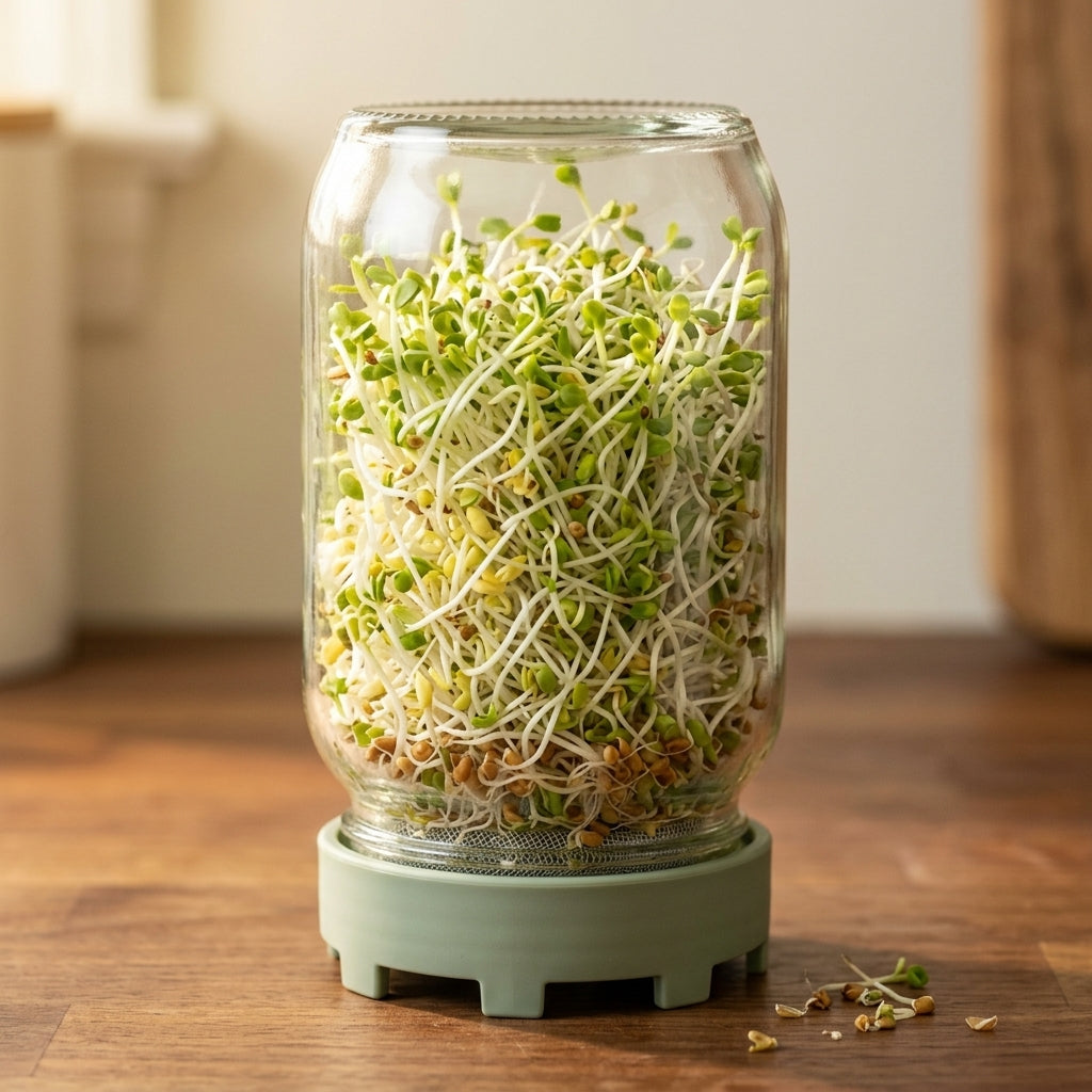 Alfalfa / Clover sprouts — harvest stage