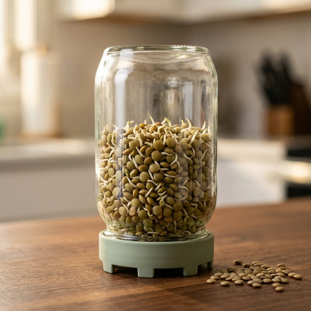 Lentil sprouts — harvest stage