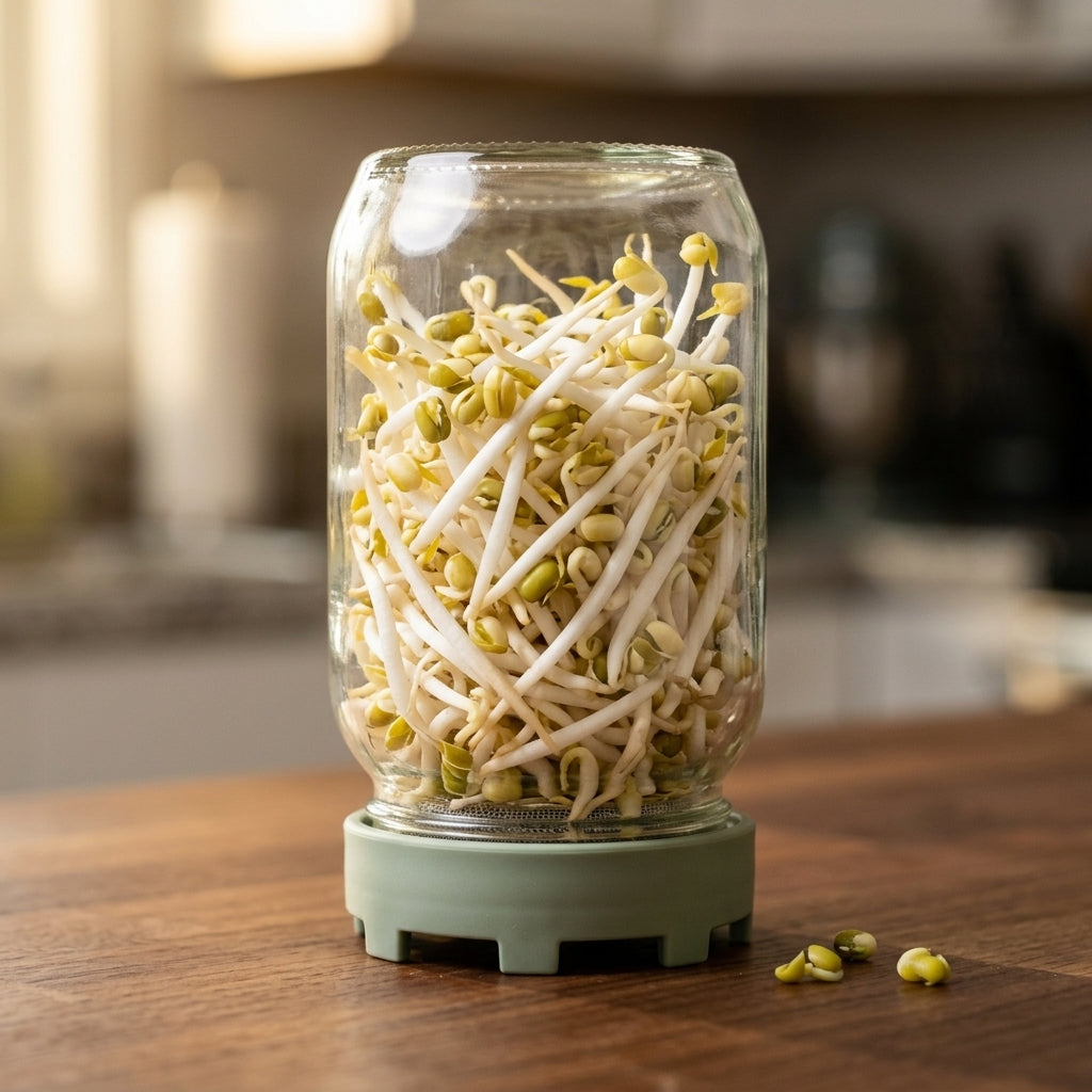 Mung bean sprouts — harvest stage